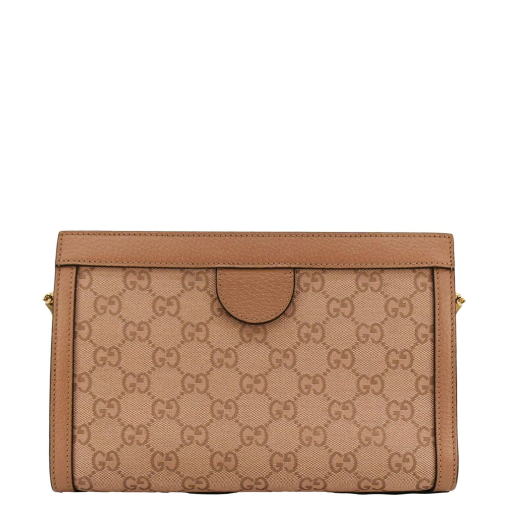 GUCCI Ophidia Small Gucci Canvas Chain Shoulder Bag Pink 503877