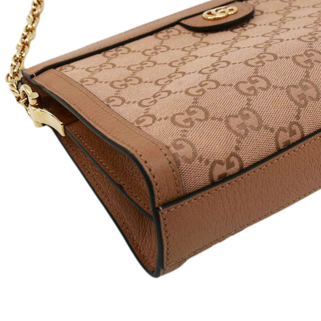 GUCCI Ophidia Small Gucci Canvas Chain Shoulder Bag Pink 503877
