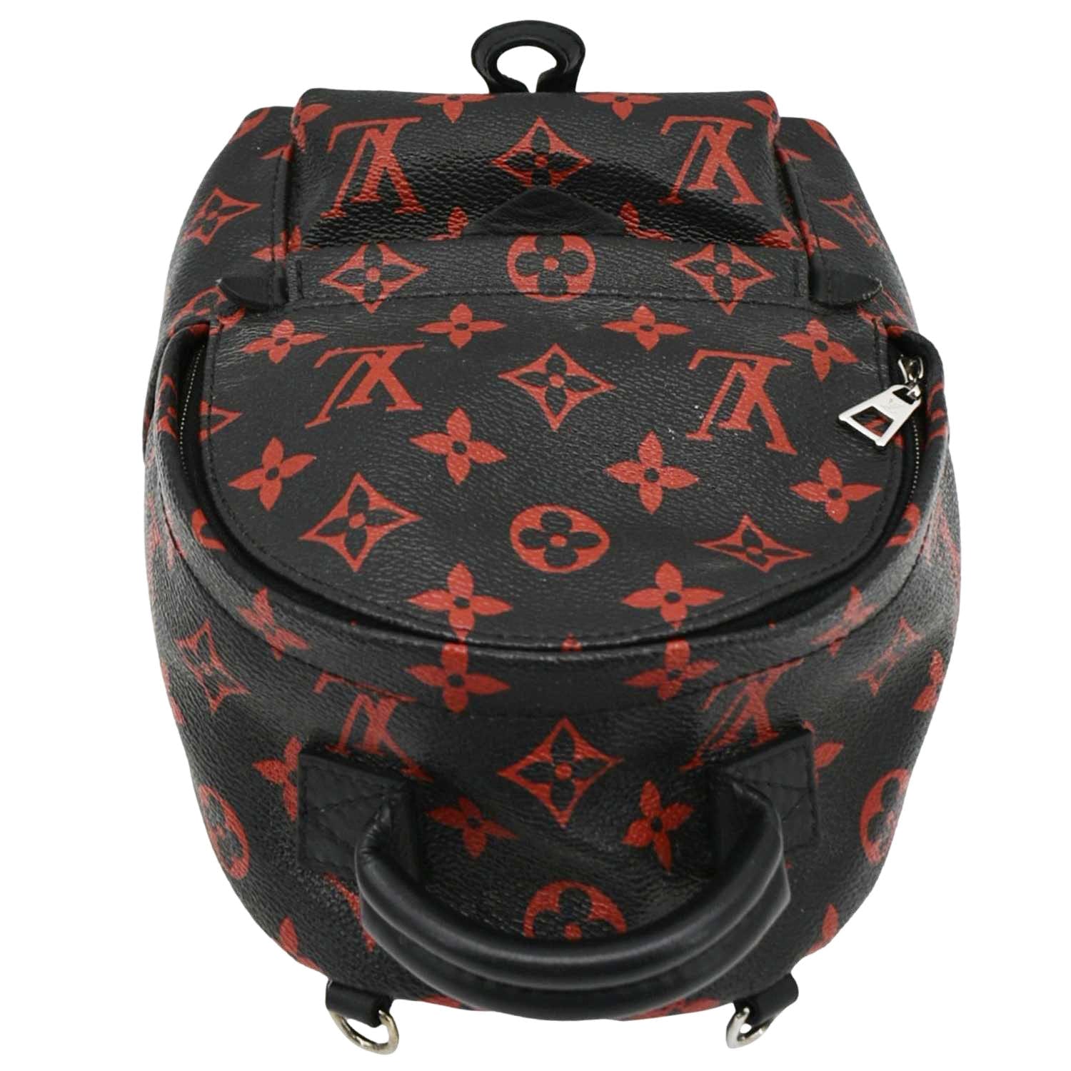 LOUIS VUITTON Palm Springs Infrarouge Mini Monogram Canvas Backpack Bag Black