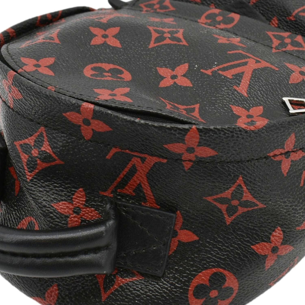 LOUIS VUITTON Palm Springs Infrarouge Mini Monogram Canvas Backpack Bag Black