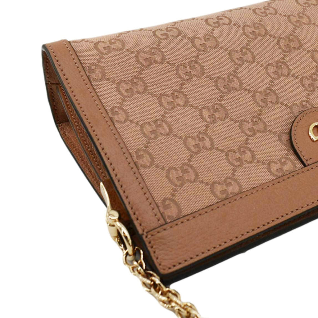 GUCCI Ophidia Small Gucci Canvas Chain Shoulder Bag Pink 503877