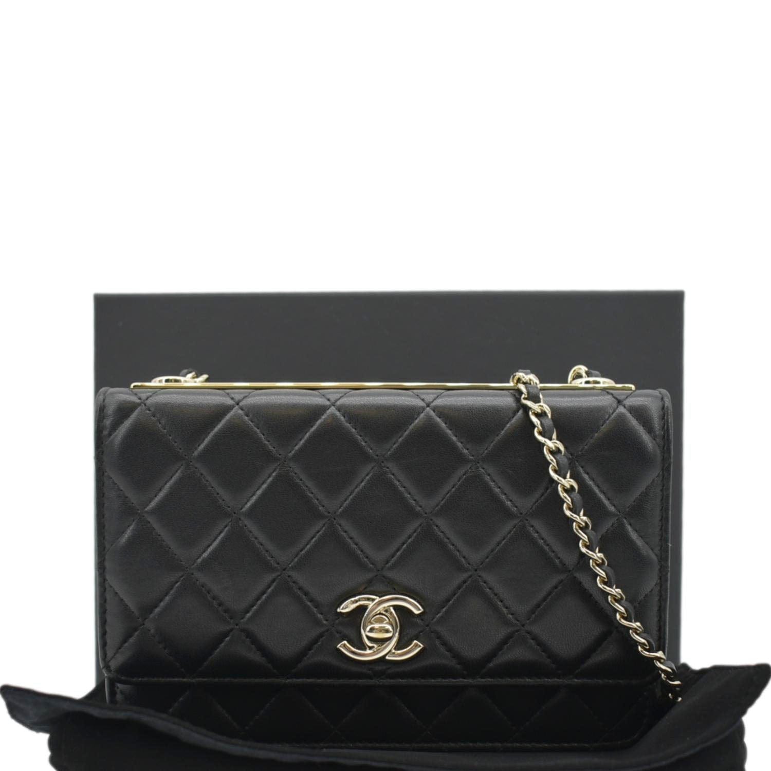 Chanel Trendy CC Woc Lambskin Leather Crossbody Bag Black