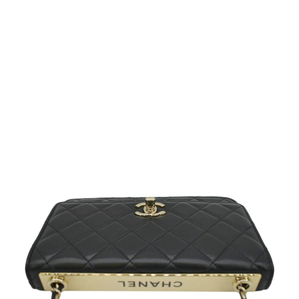 Chanel Trendy CC Woc Lambskin Leather Crossbody Bag Black