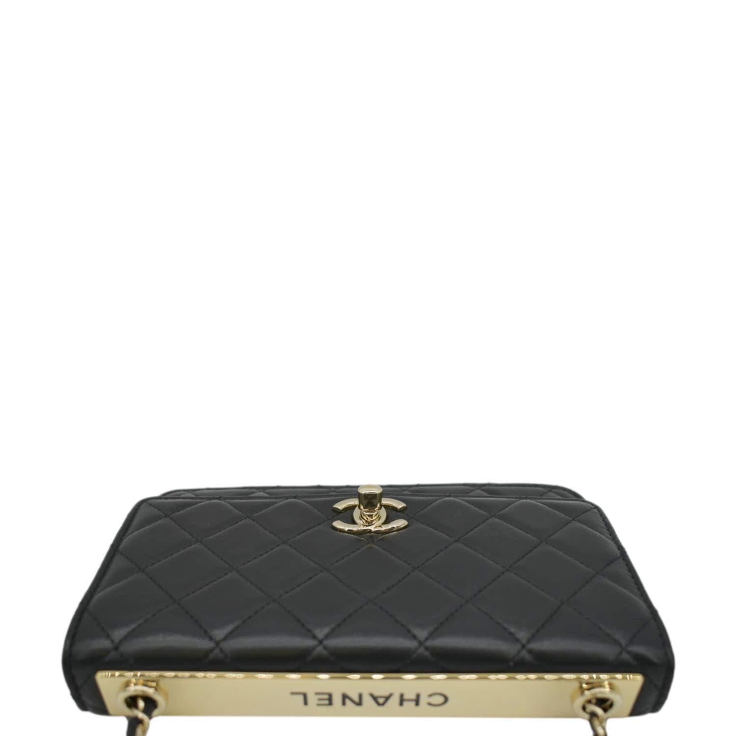 Chanel Trendy CC Woc Lambskin Leather Crossbody Bag Black