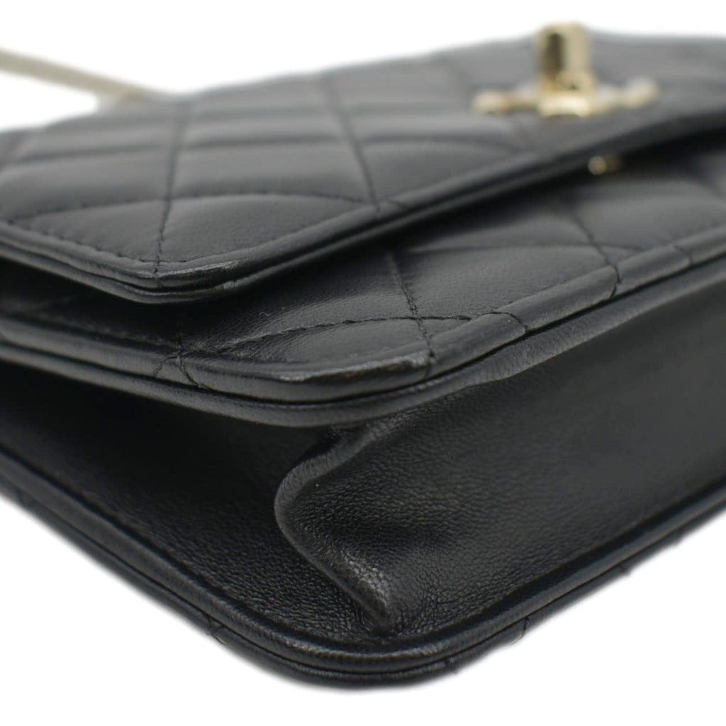 Chanel Trendy CC Woc Lambskin Leather Crossbody Bag Black