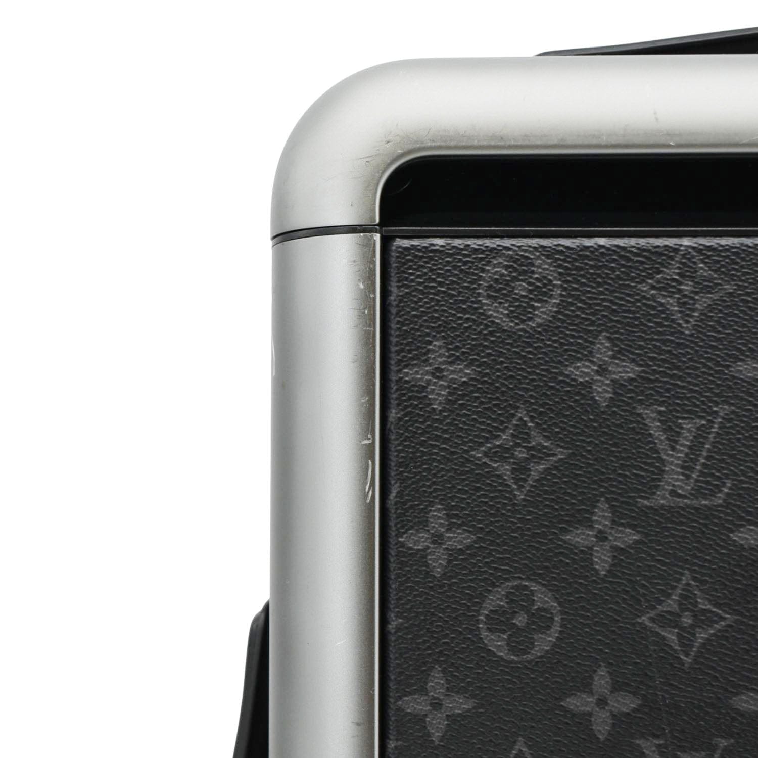 LOUIS VUITTON Horizon 55 Monogram Eclipse Canvas Rolling Suitcase Black