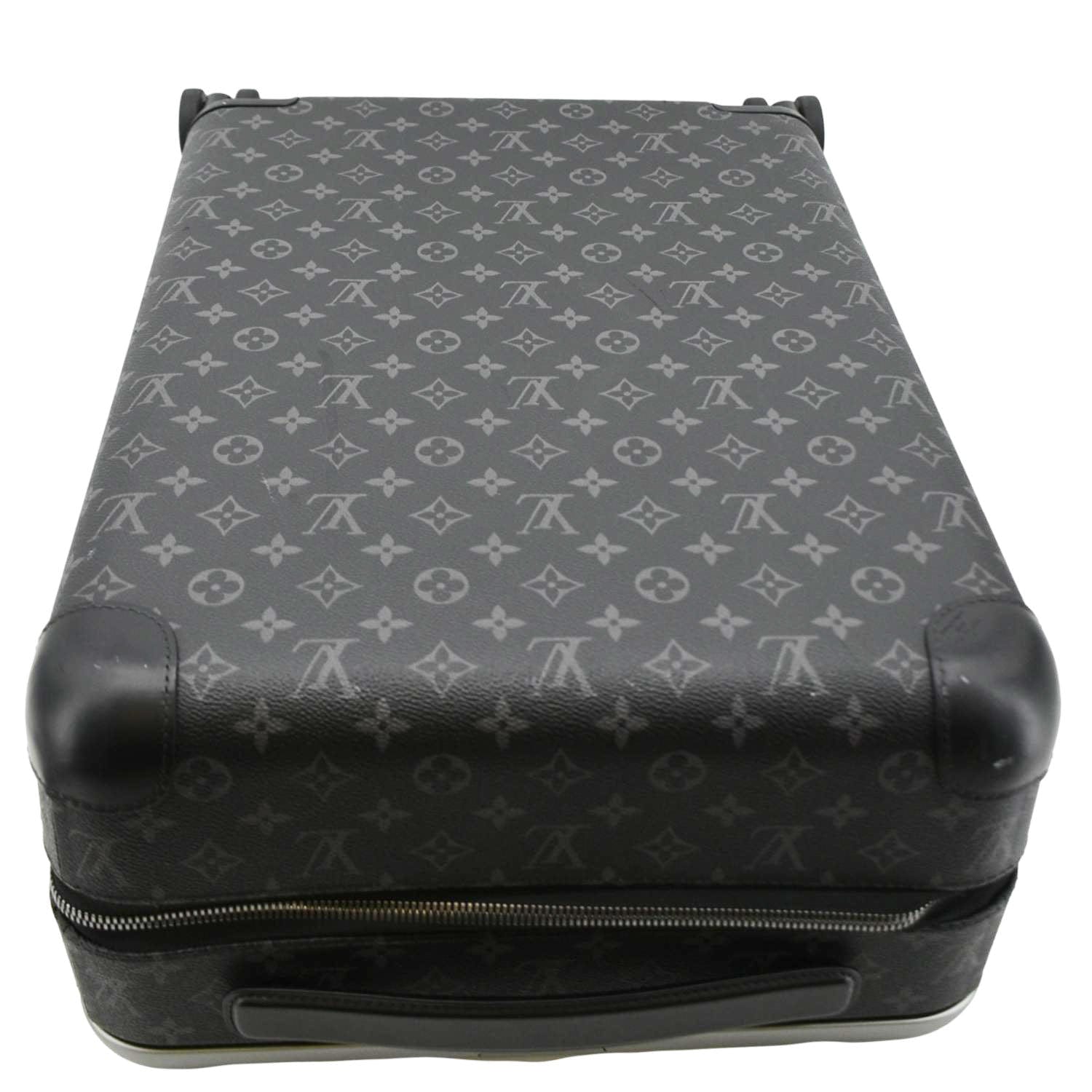 LOUIS VUITTON Horizon 55 Monogram Eclipse Canvas Rolling Suitcase Black