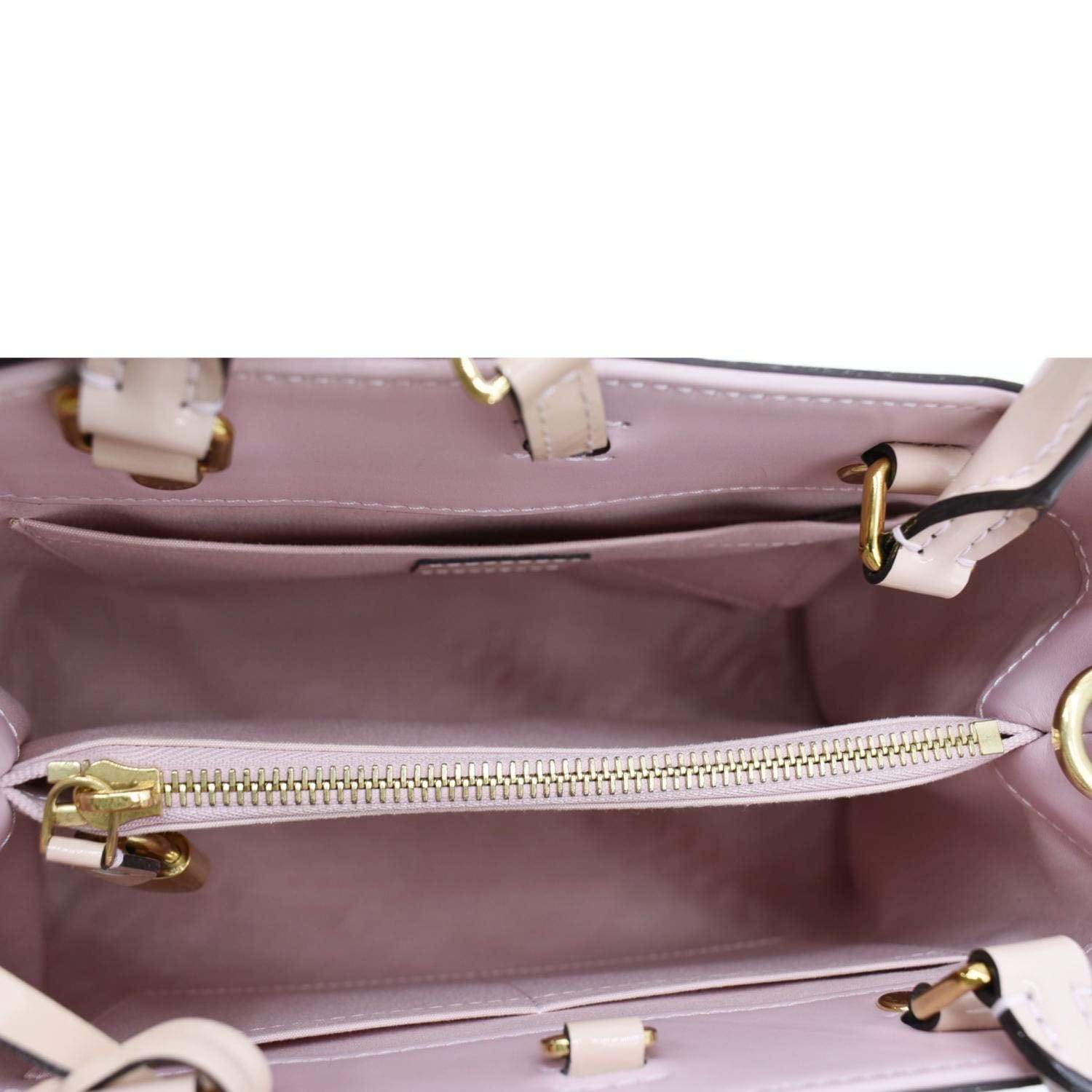 LOUIS VUITTON Montaigne BB Vernis Leather Tote Shoulder Bag Dusty Pink
