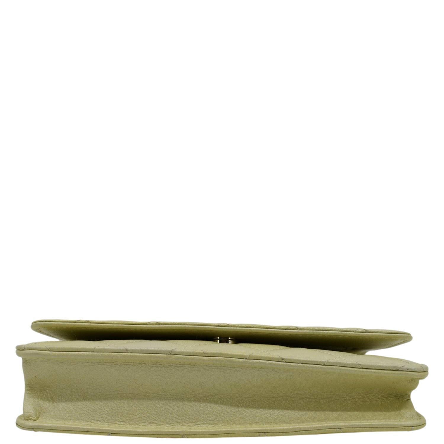 Chanel WOC Quilted Leather Crossbody Bag Light Green