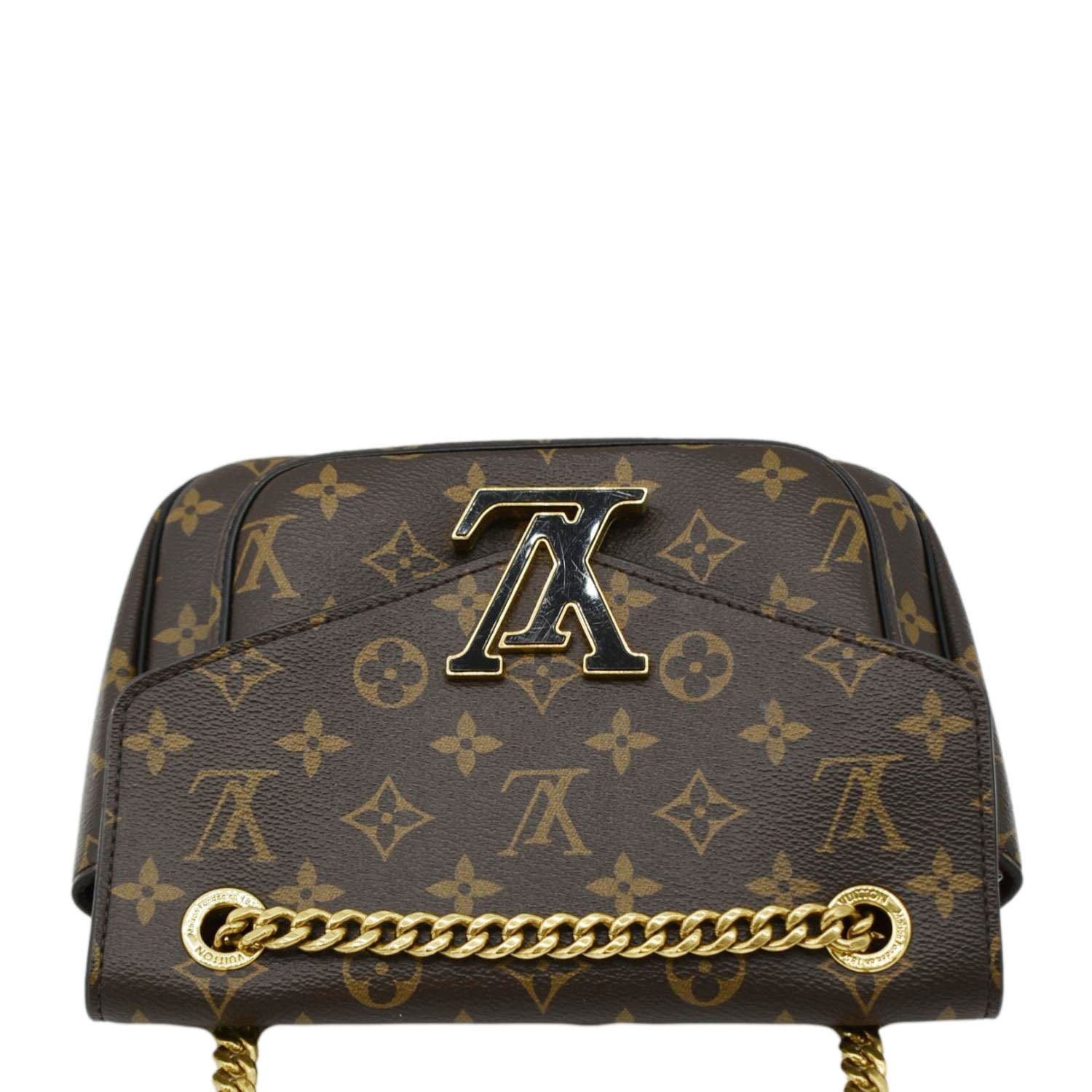 LOUIS VUITTON Passy NM Monogram Canvas Shoulder Bag Brown