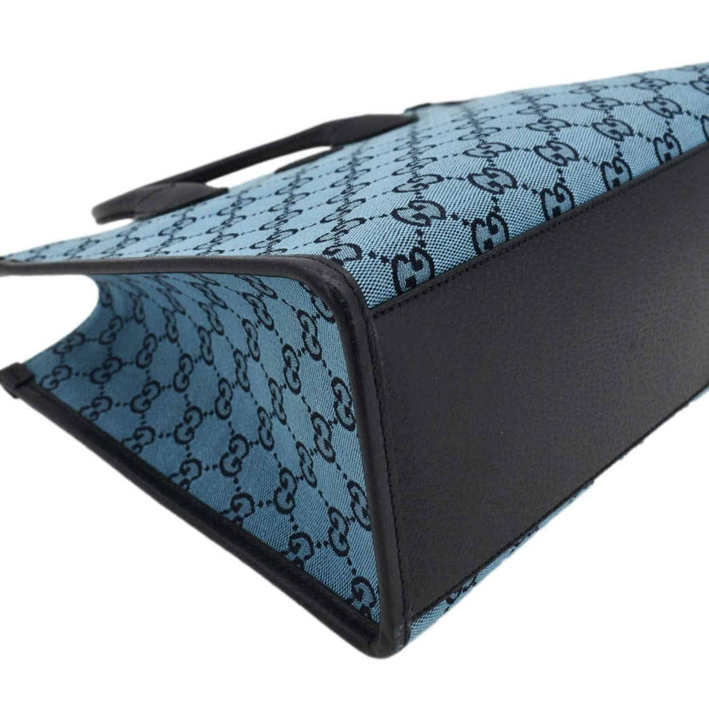 GUCCI Interlocking Gucci Supreme Canvas Tote Bag Blue 659983