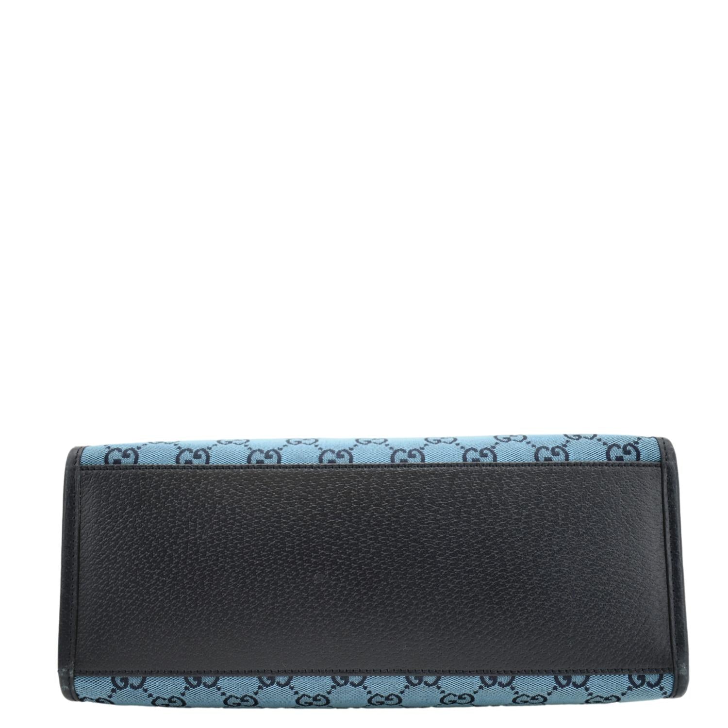 GUCCI Interlocking Gucci Supreme Canvas Tote Bag Blue 659983