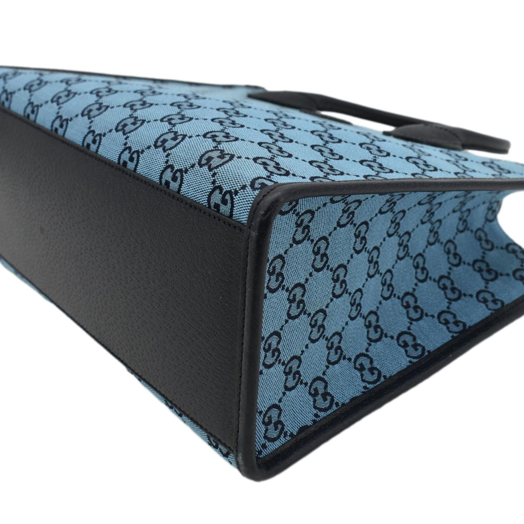 GUCCI Interlocking Gucci Supreme Canvas Tote Bag Blue 659983
