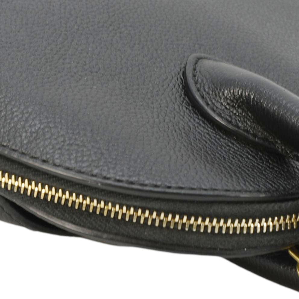BALENCIAGA Ville Top Handle Grained Leather Crossbody Bag Black