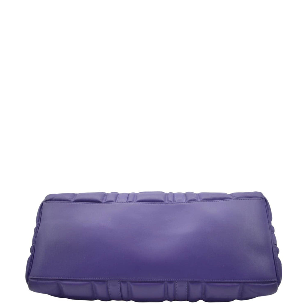 LOUIS VUITTON Keepall 45 Bandouliere Puffy Damier Leather Travel Bag Violet