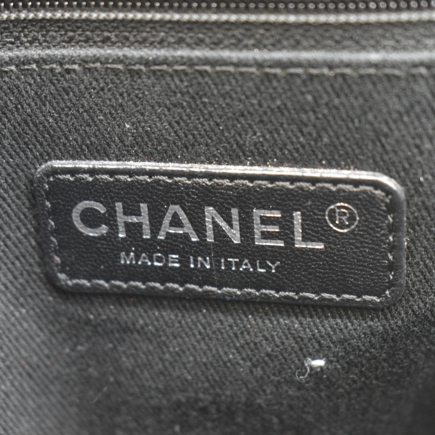 Chanel Timeless CC Soft Quilted Caviar Leather Shopping Tote Bag Black