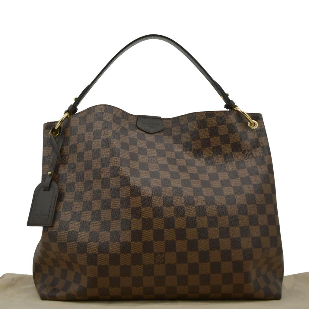 LOUIS VUITTON Graceful MM Damier Ebene Shoulder Bag Brown