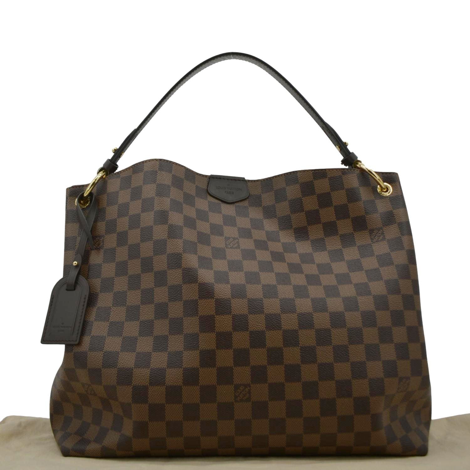 LOUIS VUITTON Graceful MM Damier Ebene Shoulder Bag Brown