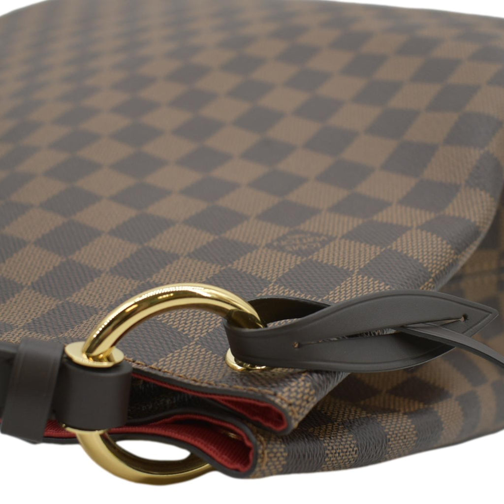 LOUIS VUITTON Graceful MM Damier Ebene Shoulder Bag Brown