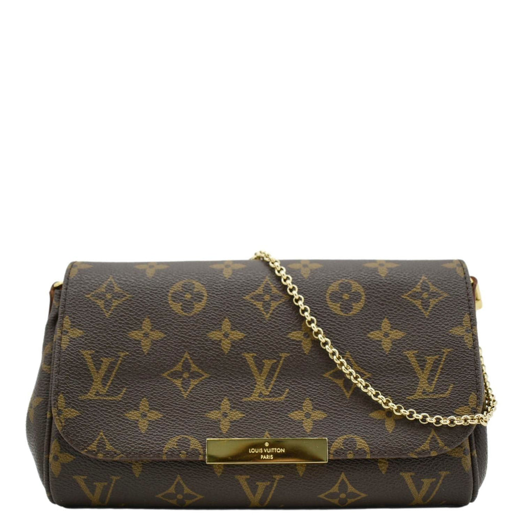 LOUIS VUITTON Favorite PM Monogram Canvas Shoulder Bag Brown