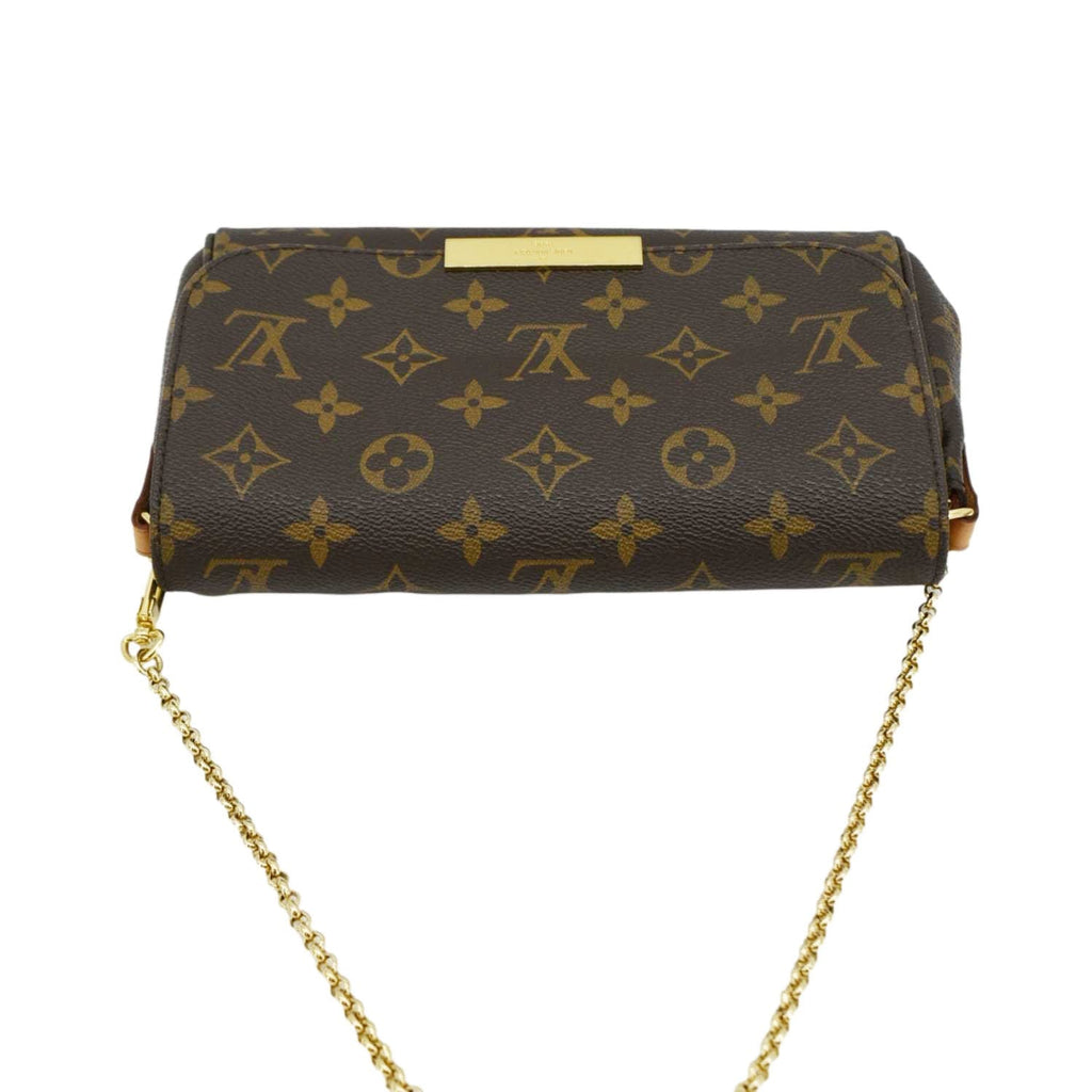 LOUIS VUITTON Favorite PM Monogram Canvas Shoulder Bag Brown
