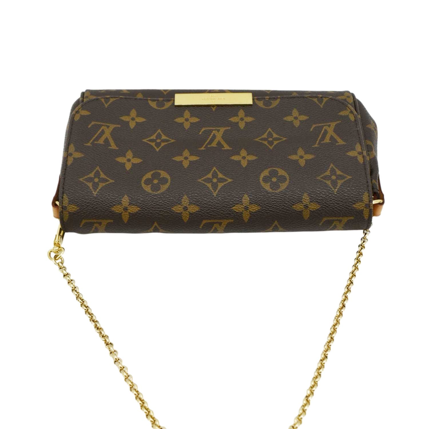 LOUIS VUITTON Favorite PM Monogram Canvas Shoulder Bag Brown