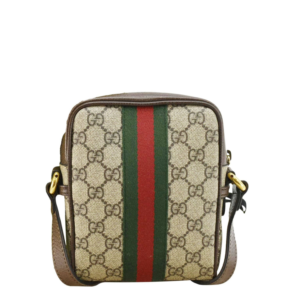 GUCCI Ophidia Small Gucci Canvas Messenger Bag Brown 598127