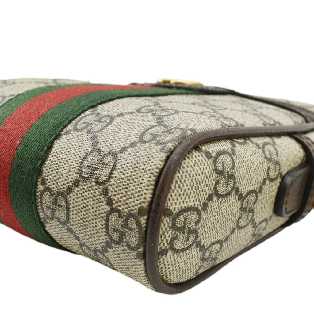 GUCCI Ophidia Small Gucci Canvas Messenger Bag Brown 598127
