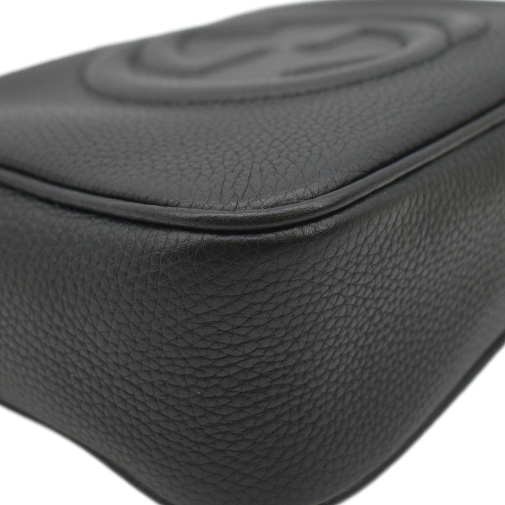 GUCCI  Soho Disco Leather Crossbody Bag Black 308364