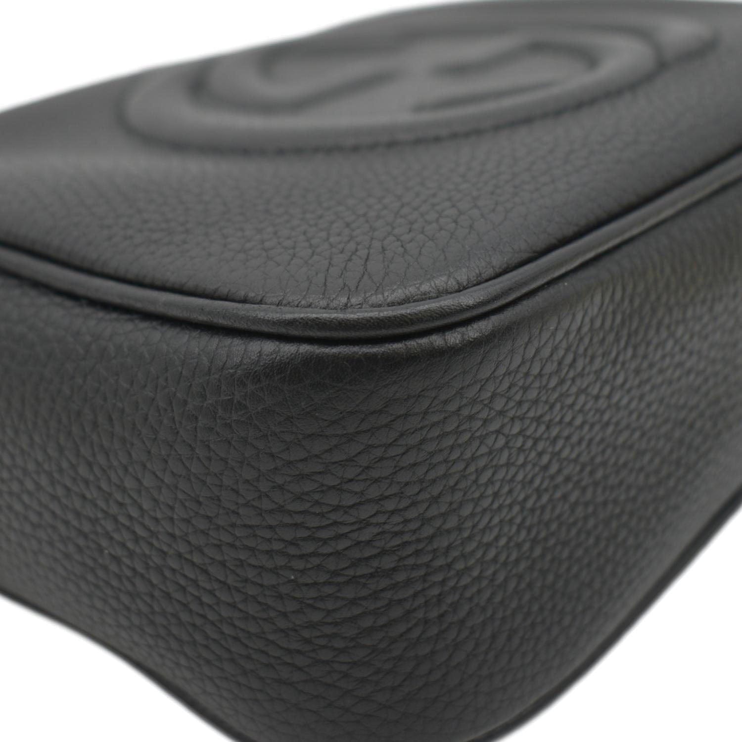 GUCCI  Soho Disco Leather Crossbody Bag Black 308364