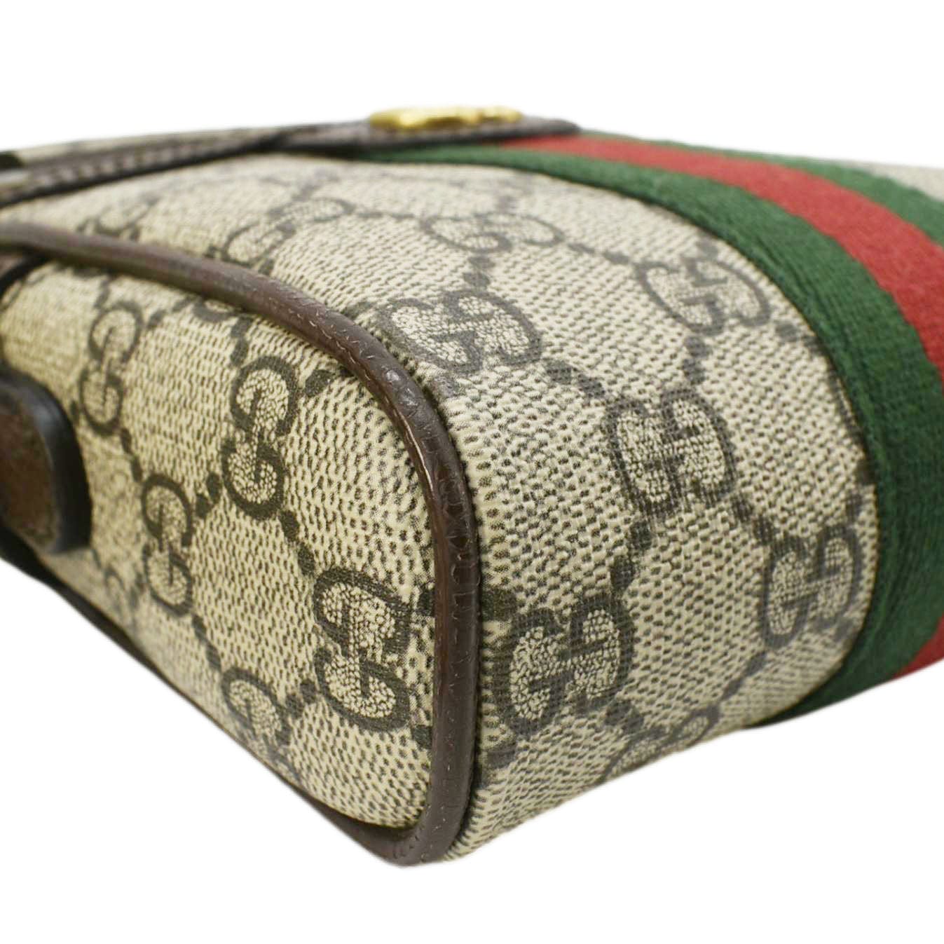 GUCCI Ophidia Small Gucci Canvas Messenger Bag Brown 598127