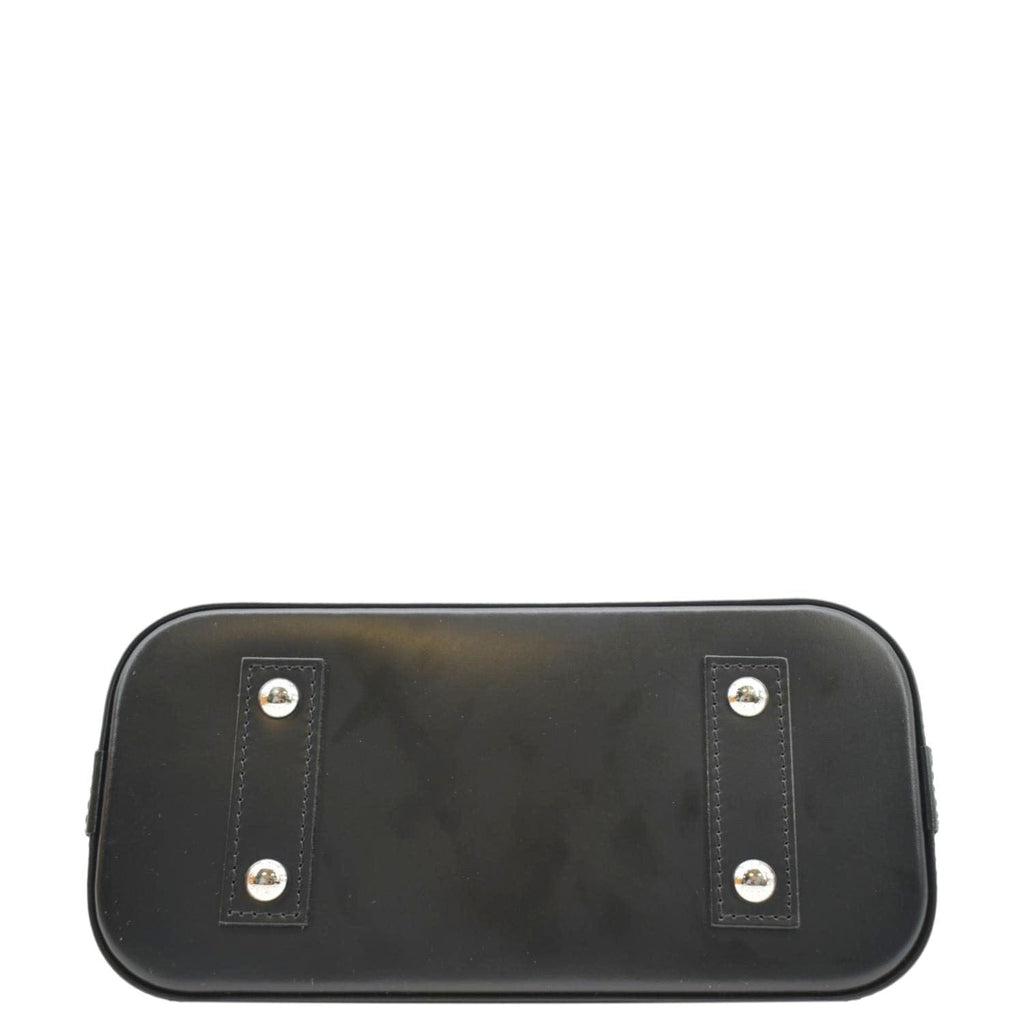 LOUIS VUITTON Alma BB Epi Leather Satchel Crossbody Bag Black