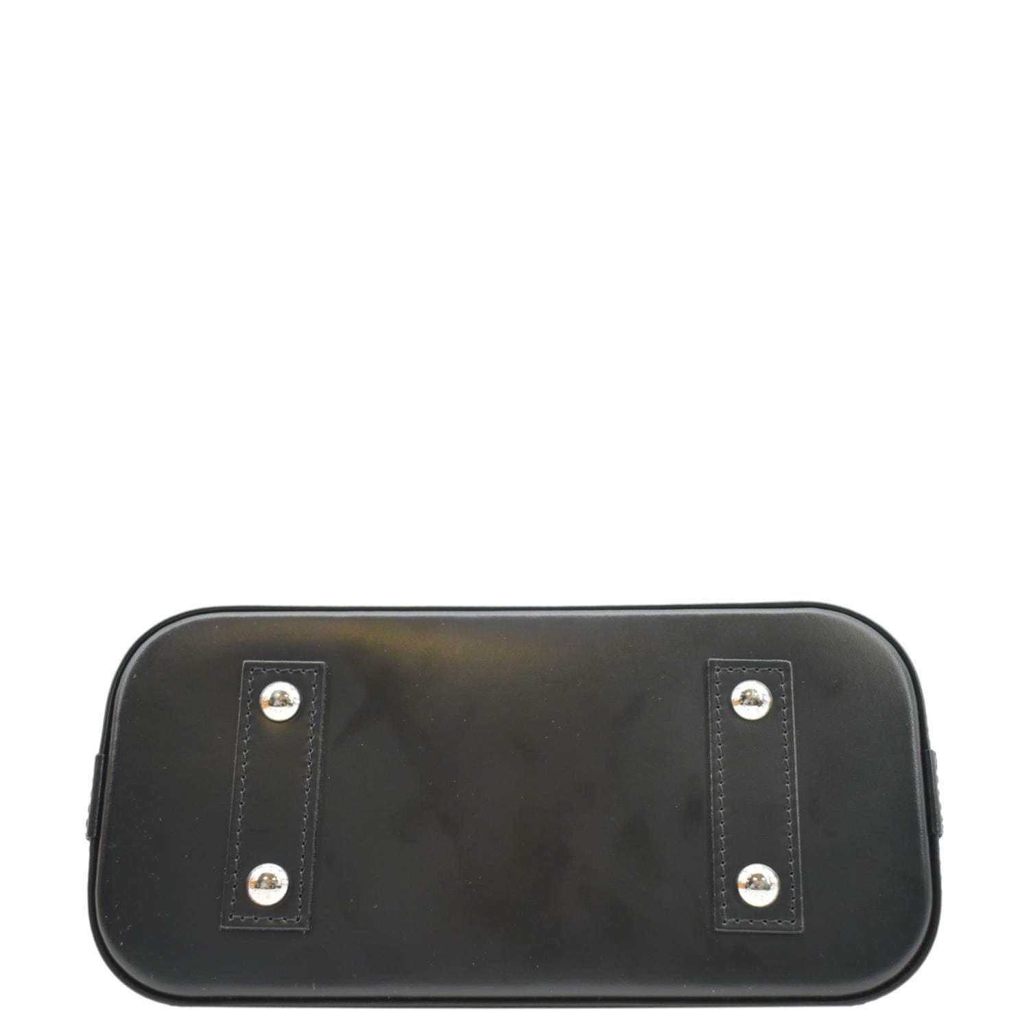 LOUIS VUITTON Alma BB Epi Leather Satchel Crossbody Bag Black