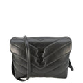 YVES SAINT LAURENT Loulou Toy Quilted Leather Crossbody Bag Black