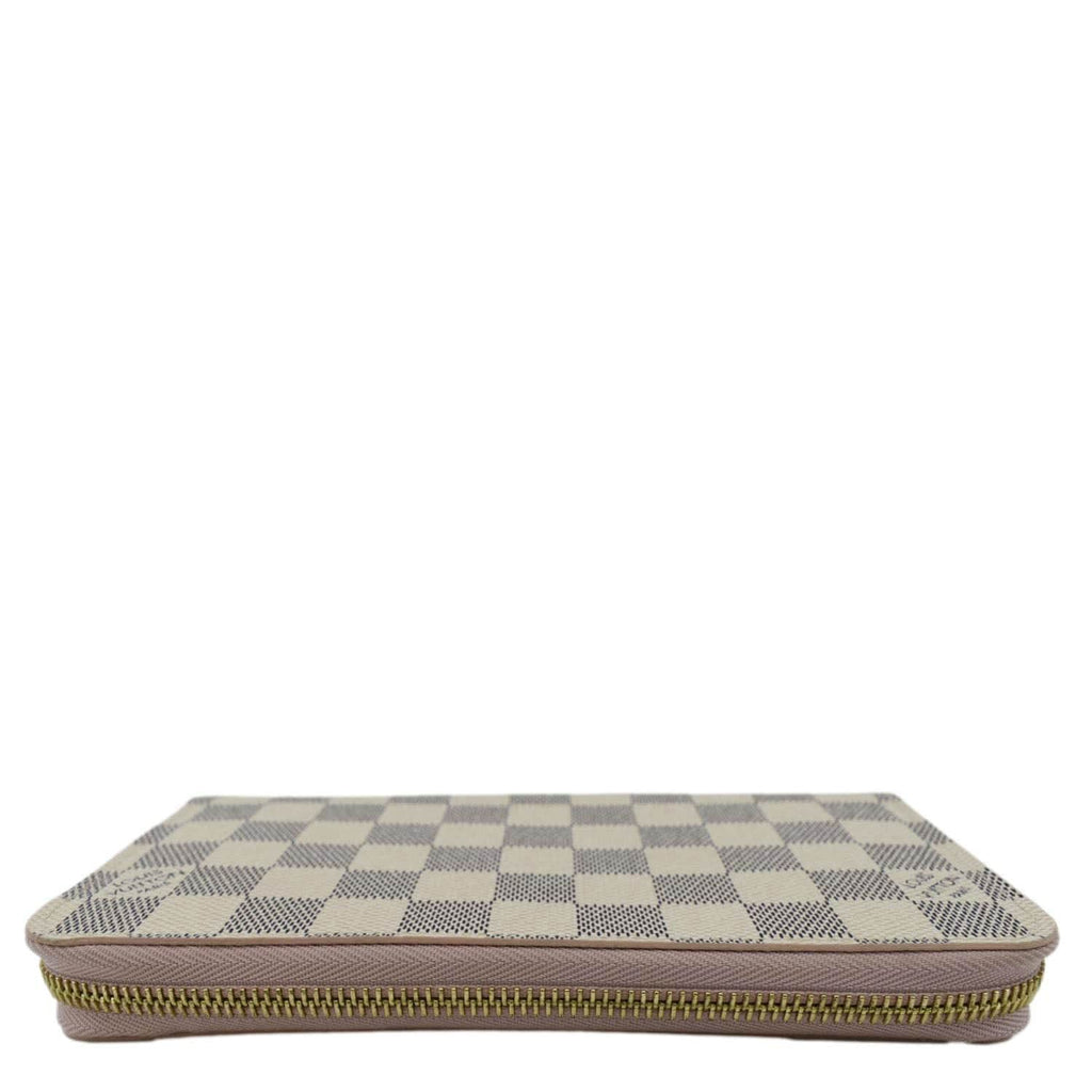 LOUIS VUITTON Damier Azur Zippy Wallet Rose ballerine