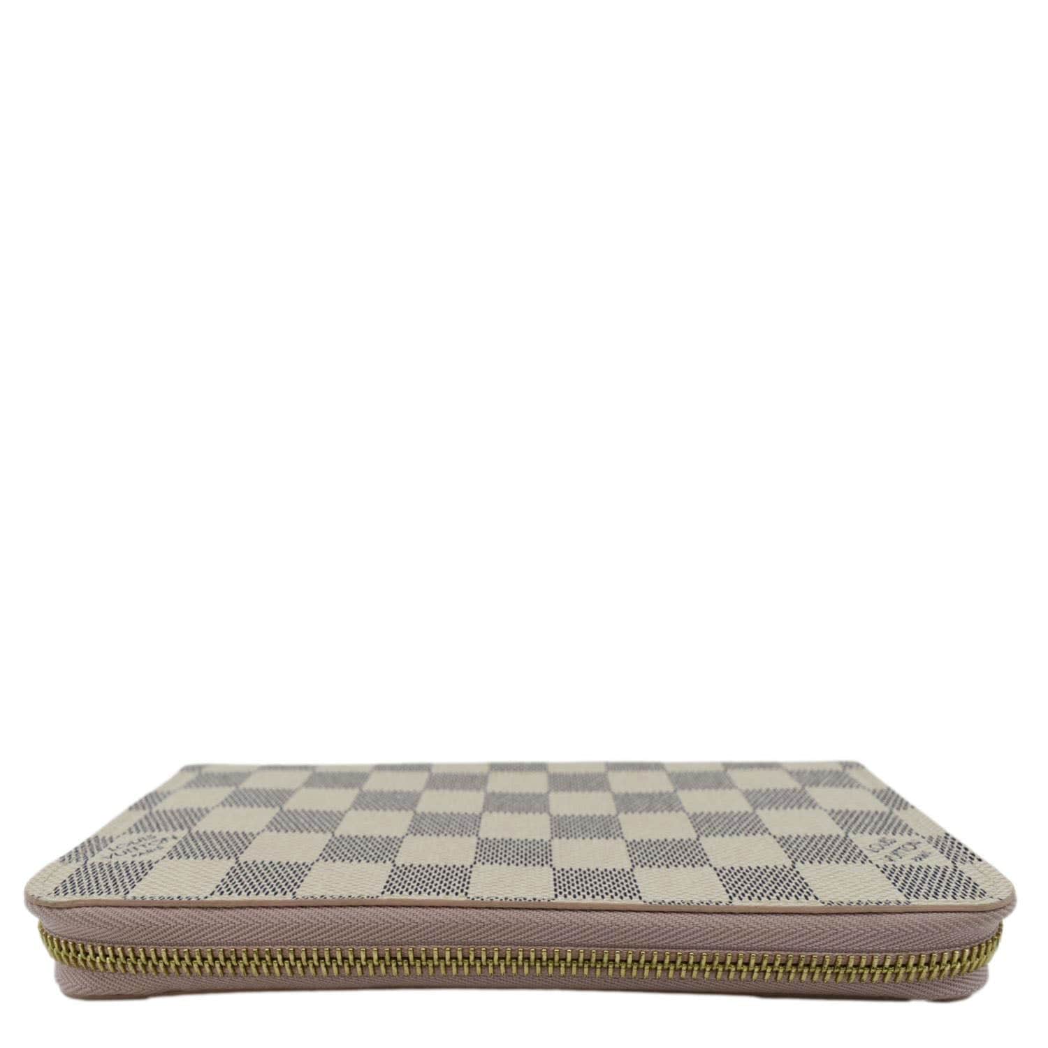 LOUIS VUITTON Damier Azur Zippy Wallet Rose ballerine