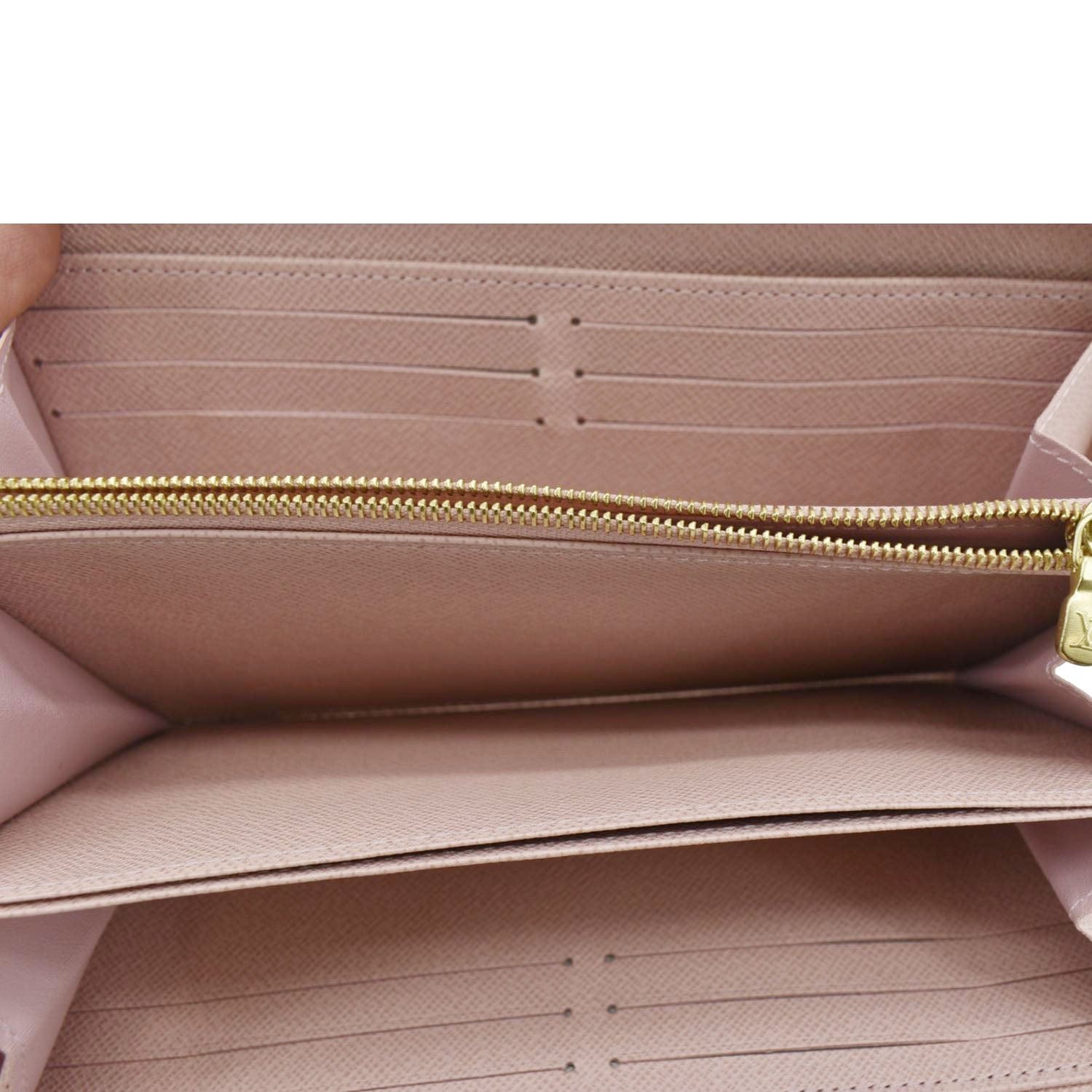LOUIS VUITTON Damier Azur Zippy Wallet Rose ballerine