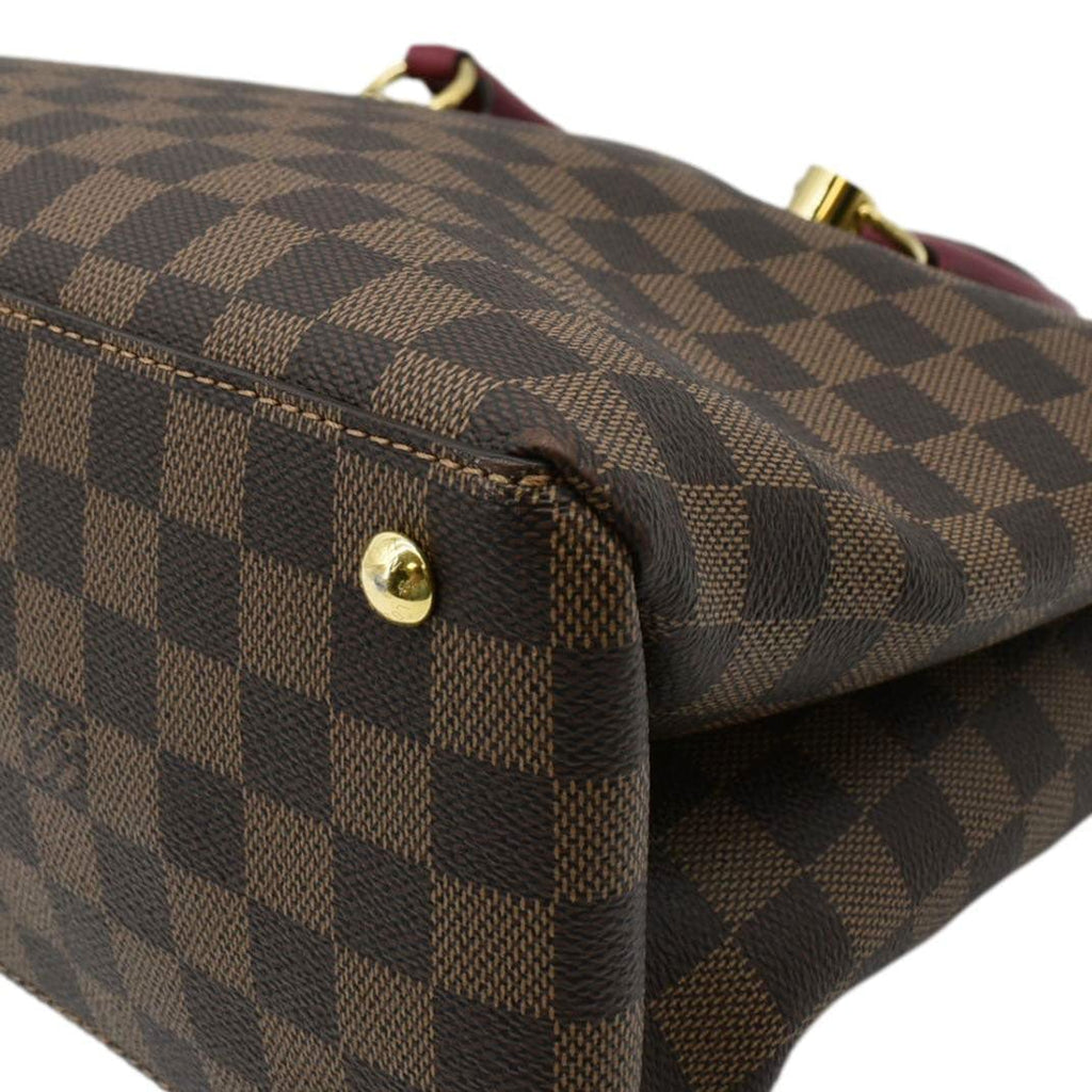 LOUIS VUITTON LV Riverside Damier Ebene Tote Bag Brown