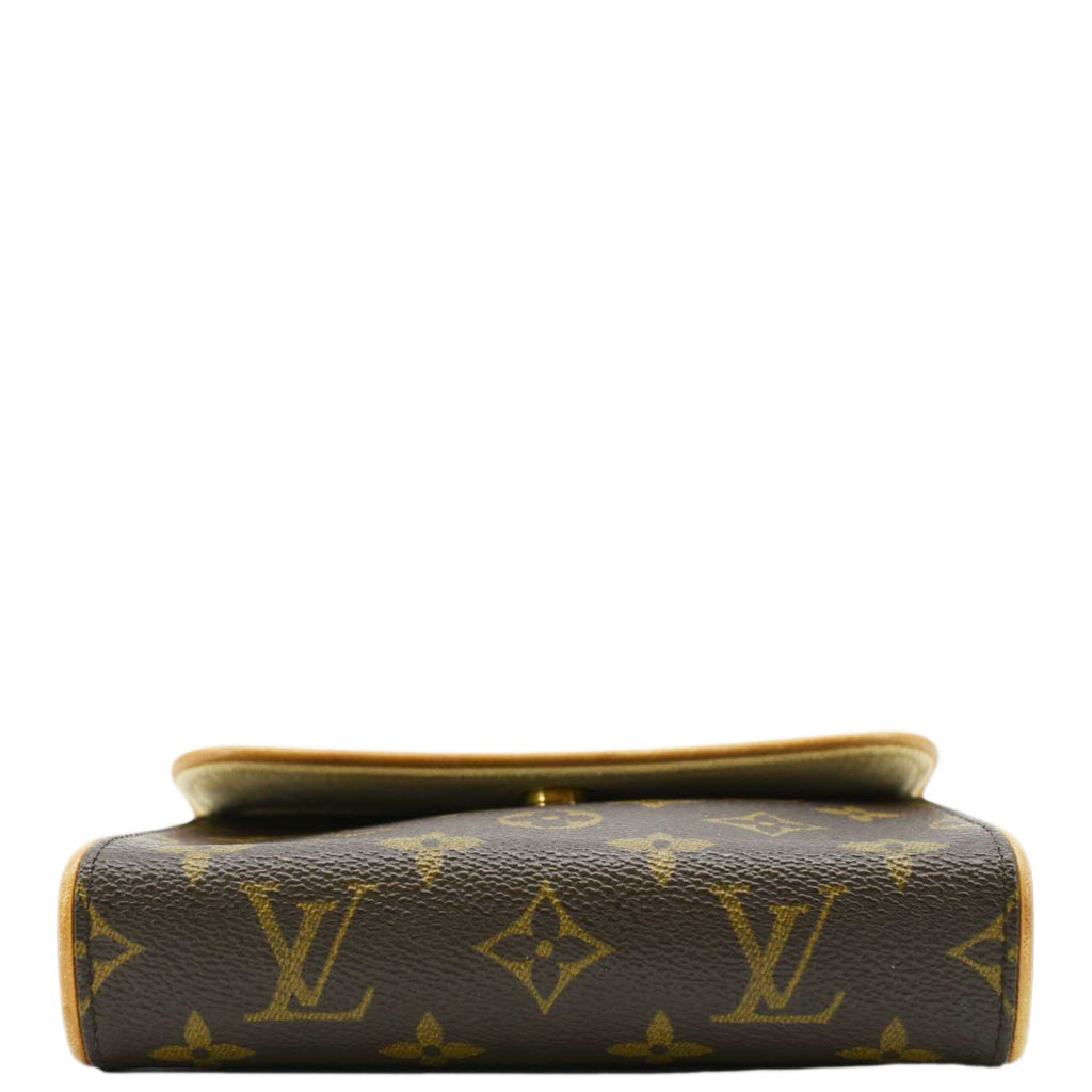 LOUIS VUITTON Pochette Florentine Monogram Canvas Waist Bag Brown