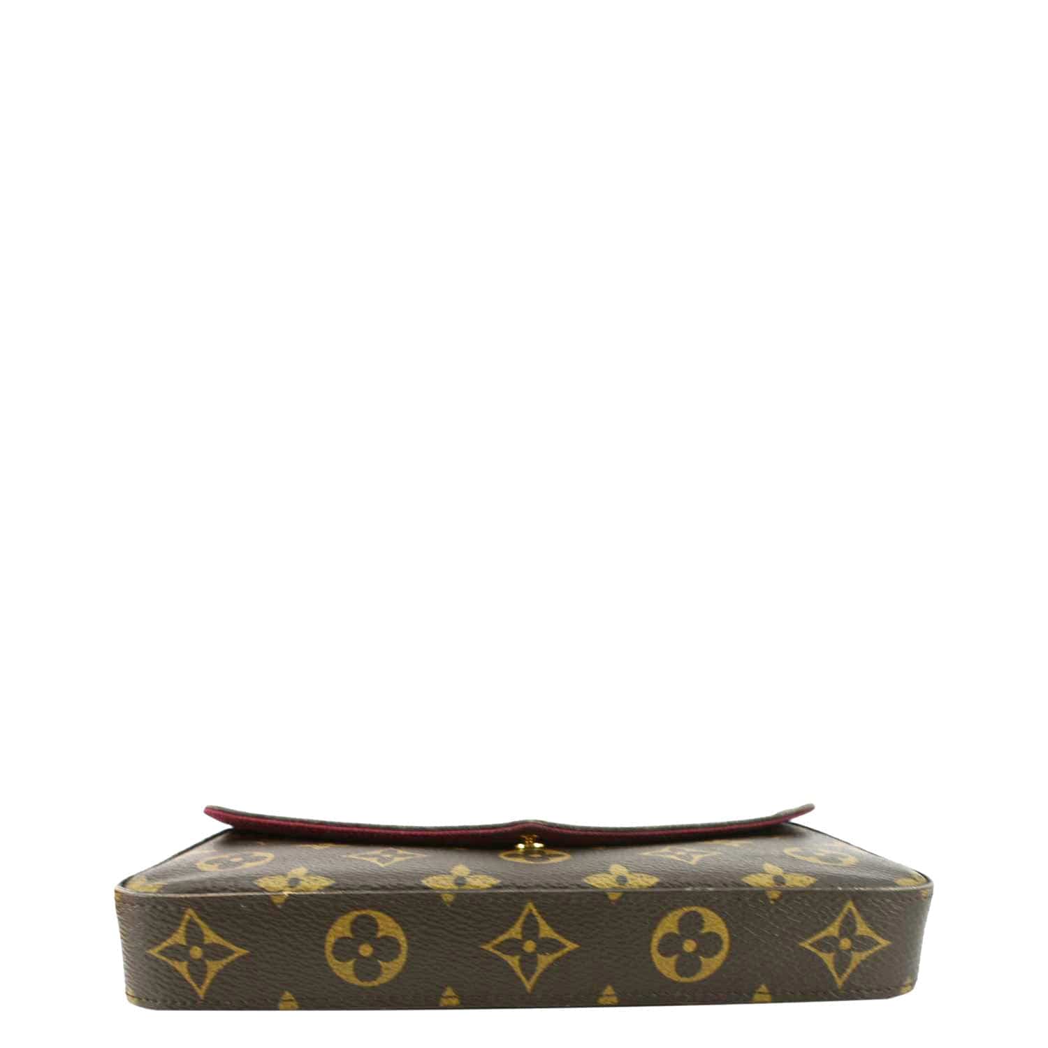 LOUIS VUITTON Felicie Pochette Monogram Canvas Crossbody Bag Brown