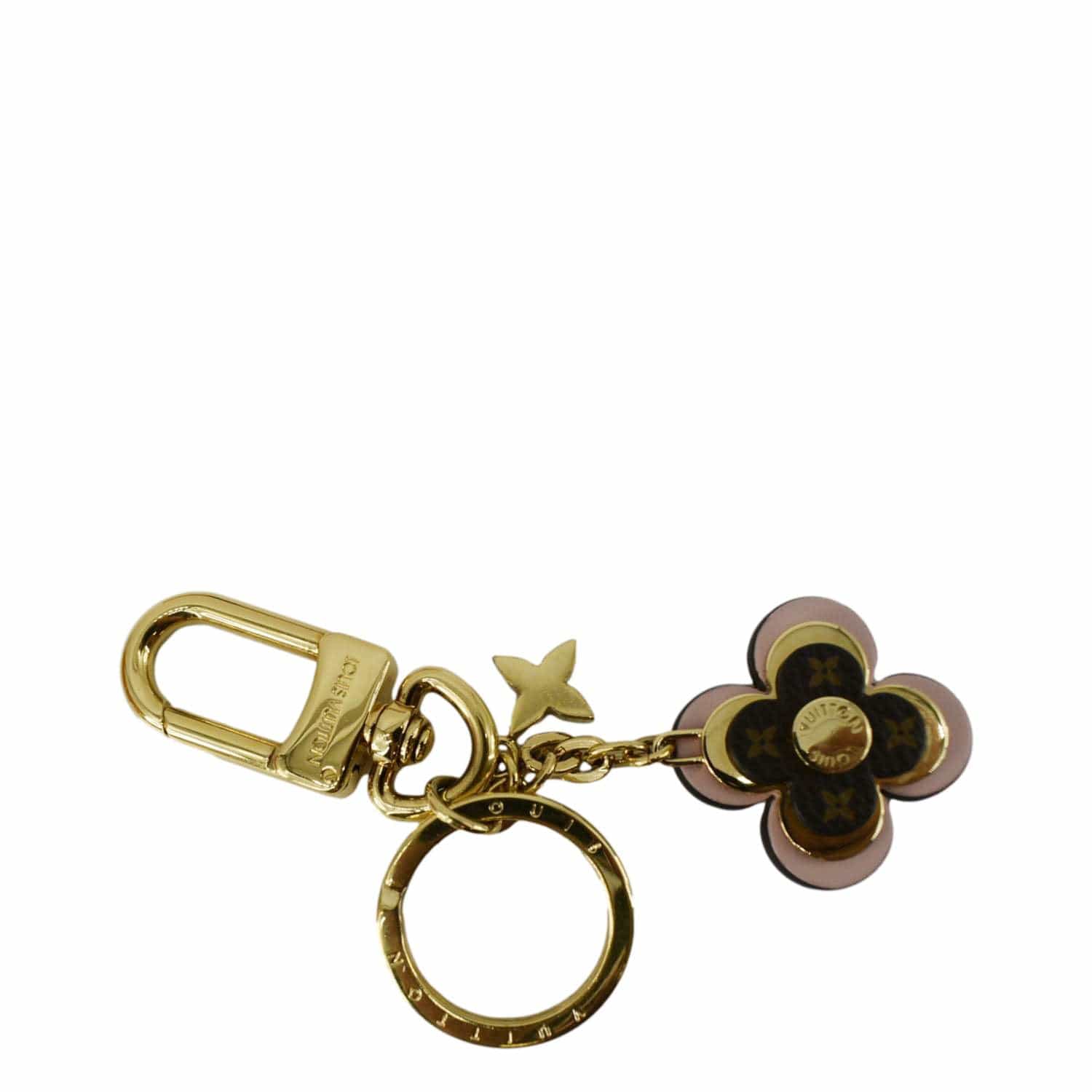 LOUIS VUITTON Monogram Blooming Flowers BB Bag Charm Key Holder Pink