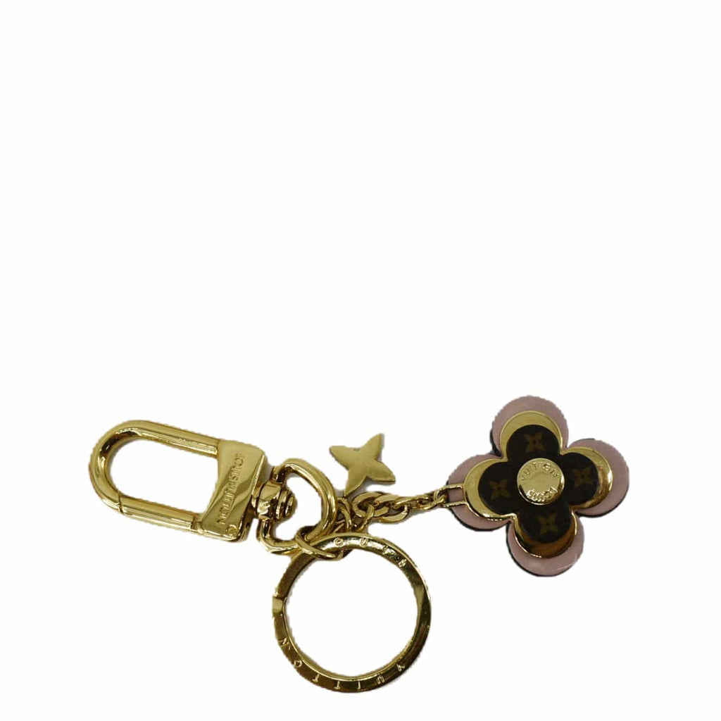 LOUIS VUITTON Monogram Blooming Flowers BB Bag Charm Key Holder Pink
