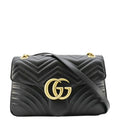 GUCCI Gucci Marmont Medium Matelasse Shoulder Bag Black 443496
