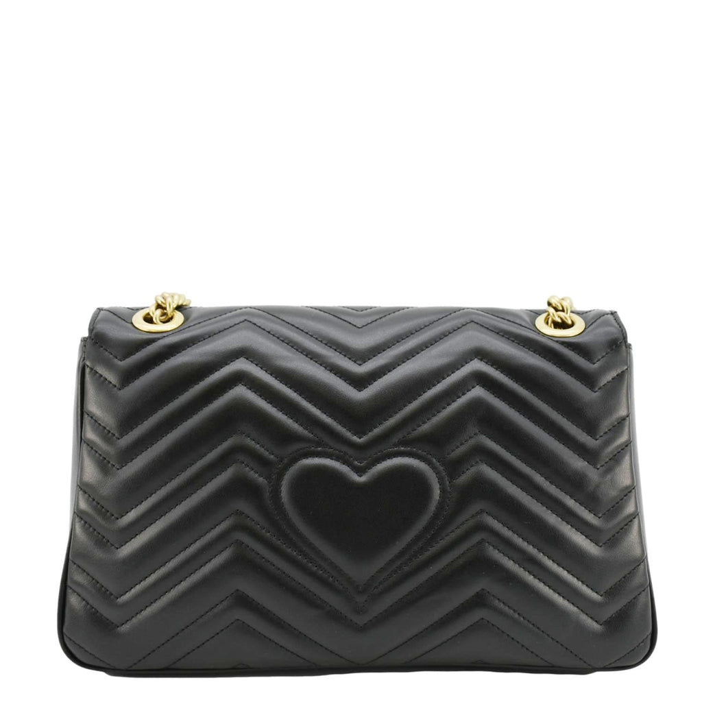 GUCCI Gucci Marmont Medium Matelasse Shoulder Bag Black 443496