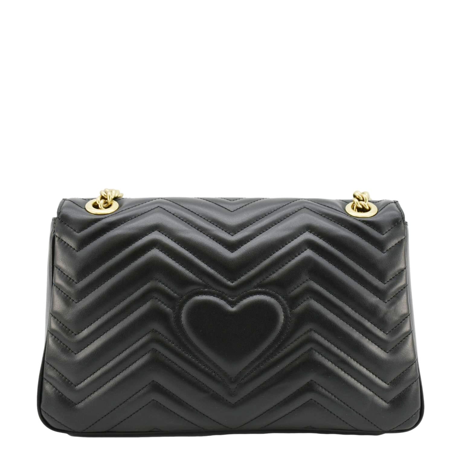 GUCCI Gucci Marmont Medium Matelasse Shoulder Bag Black 443496