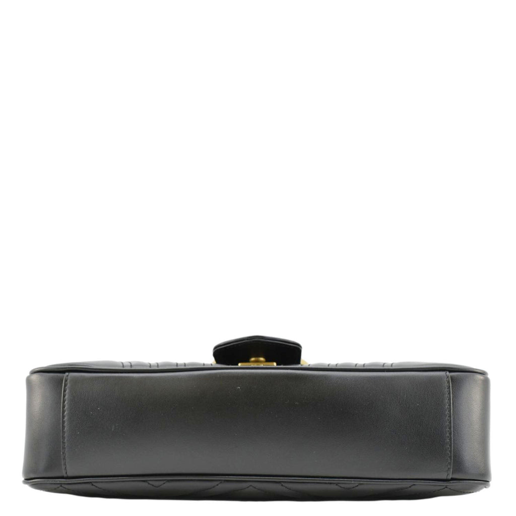 GUCCI Gucci Marmont Medium Matelasse Shoulder Bag Black 443496