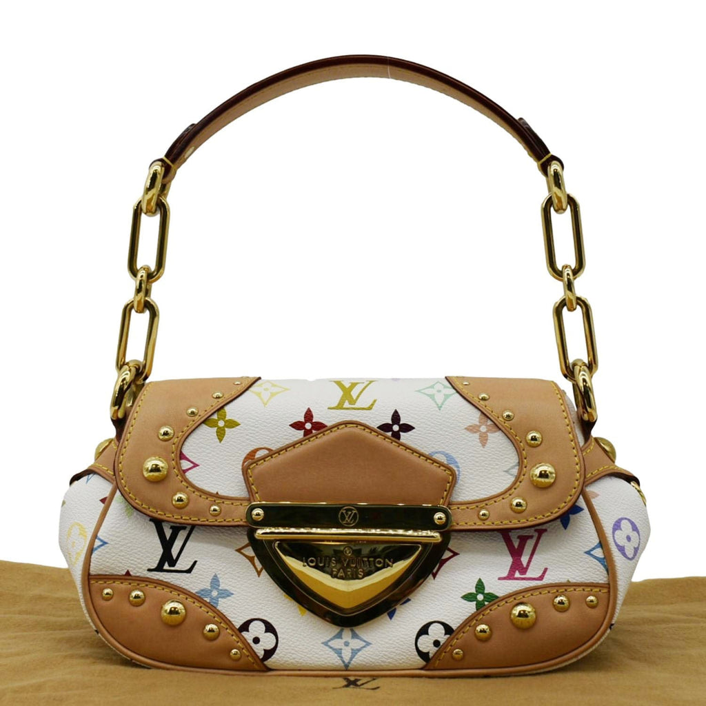 LOUIS VUITTON Marilyn Monogram Multicolor Satchel Bag White