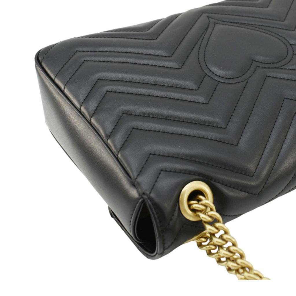 GUCCI Gucci Marmont Medium Matelasse Shoulder Bag Black 443496