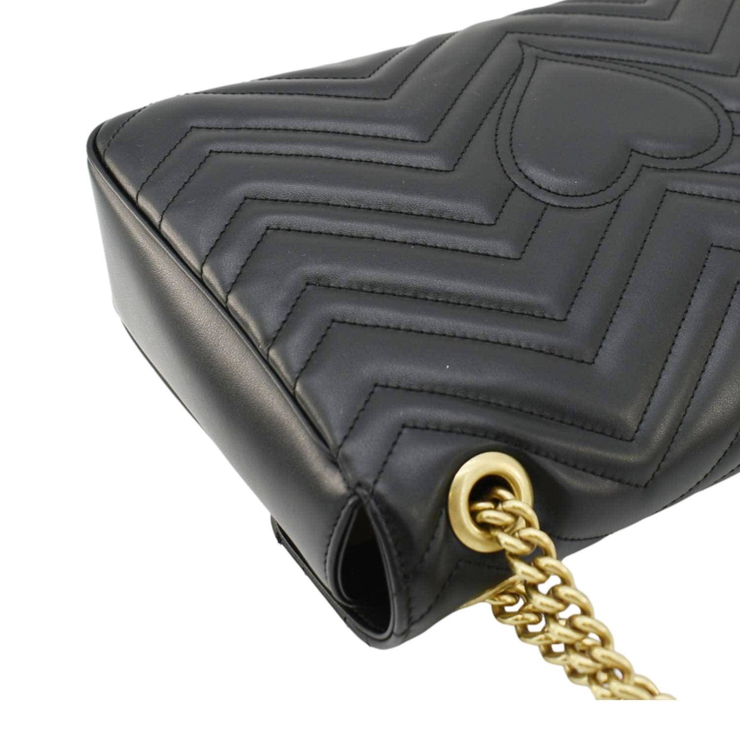 GUCCI Gucci Marmont Medium Matelasse Shoulder Bag Black 443496