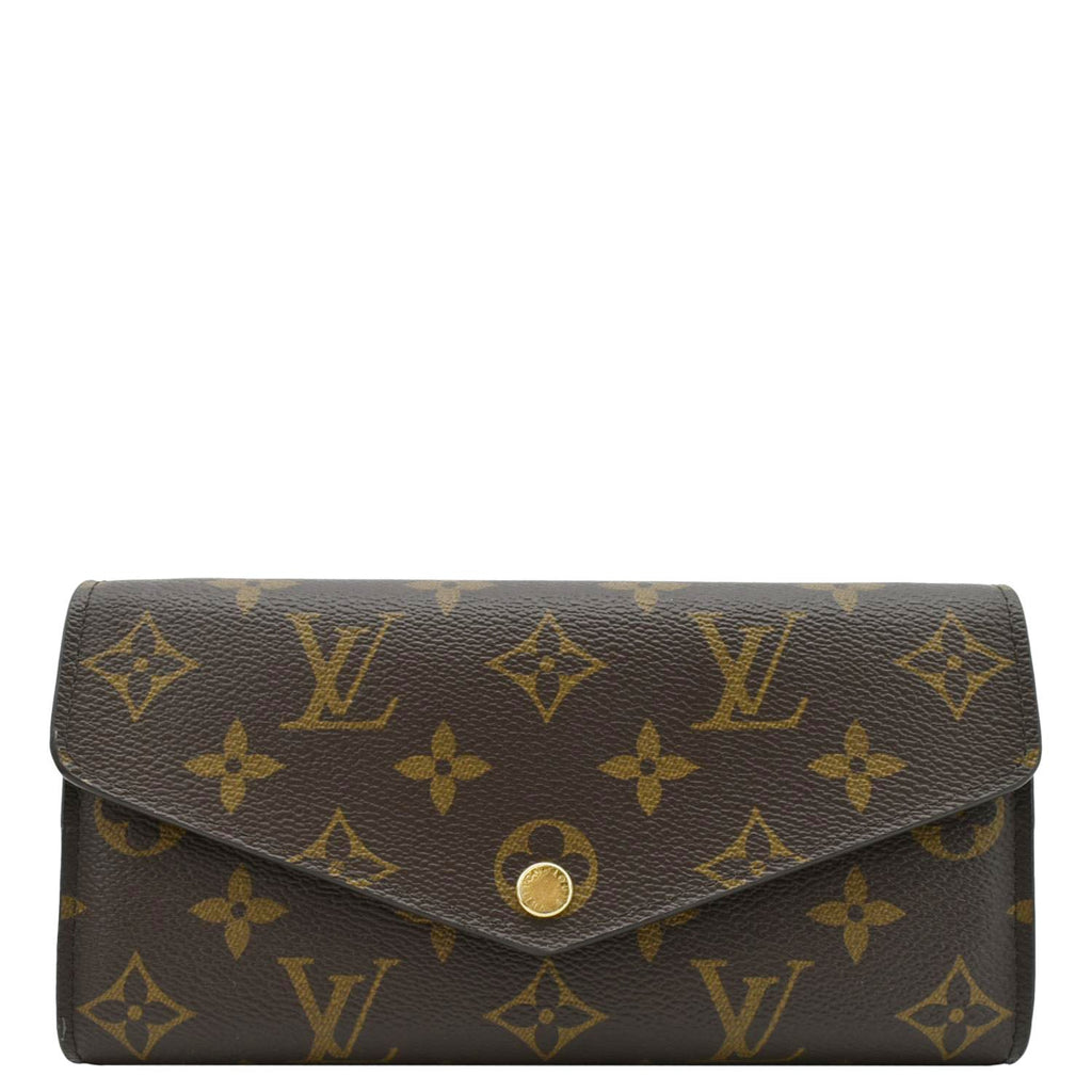 LOUIS VUITTON Sarah Monogram Canvas Wallet Brown